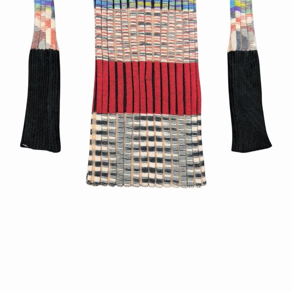 Missoni Made in Italy Wool Multicolor Turtleneck Sweater Dress Size 36 - Picture 2 of 9